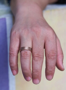 纯紫铜男士戒指真铜指环复古大树枝繁叶茂戒子幸运戒指送男友