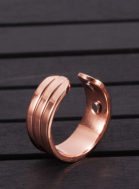 纯红铜紫铜戒指磁性指环健康能量简约复古款式男女通用节日礼物