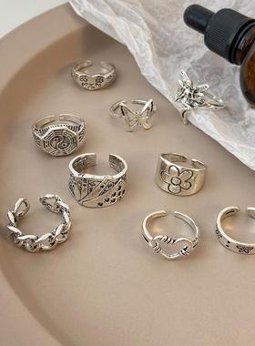 Vintage poker ring 9-piece set Men's women's 扑克牌戒指9件套
