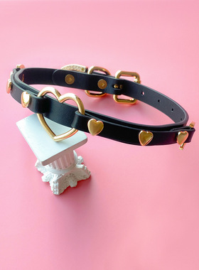 双层爱心金属环项圈甜酷辣妹