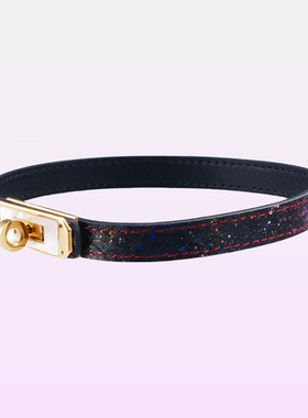 蛇纹彩箔贝母锁扣轻奢choker项圈