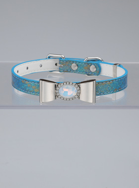 原创小众幻彩蛇纹蝴蝶水晶项圈