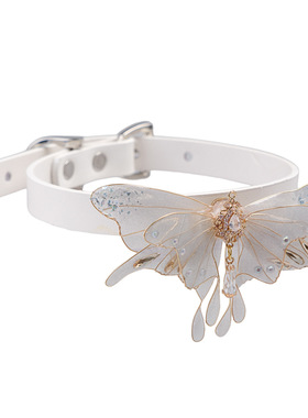 仙气流苏水晶蝴蝶choker项圈女