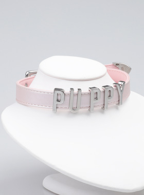 DIY字母玫瑰金项圈刻字定制