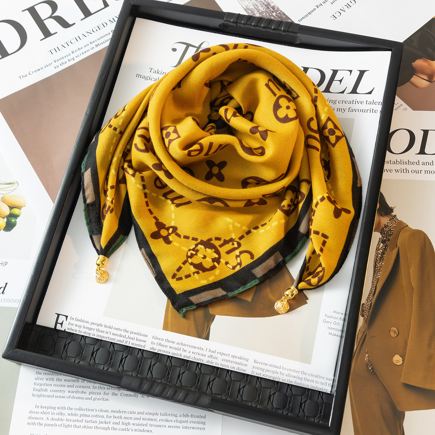 磁吸扣丝巾方巾女系脖高级感围巾春秋冬护颈女2025新款棉麻围巾,淘宝优惠券,粉丝福利购,淘宝优惠卷