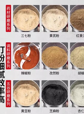 德国进口粉碎机磨粉机研磨机小型家用商用中药材三七打粉超细厨房