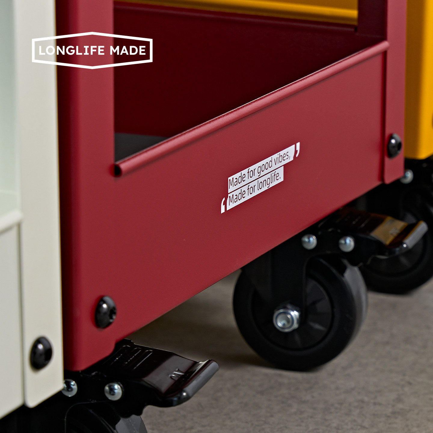 longlife金属小推车洞洞板移动边几蒙德里安小推车零食饮料置物架,淘宝优惠券,粉丝福利购,淘宝优惠卷