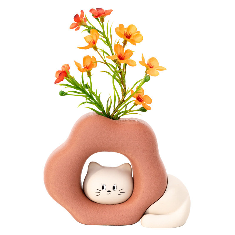 Living room bedside bookcase simulated green plants high-end realistic fake floral dining table hole board ornaments potted plants