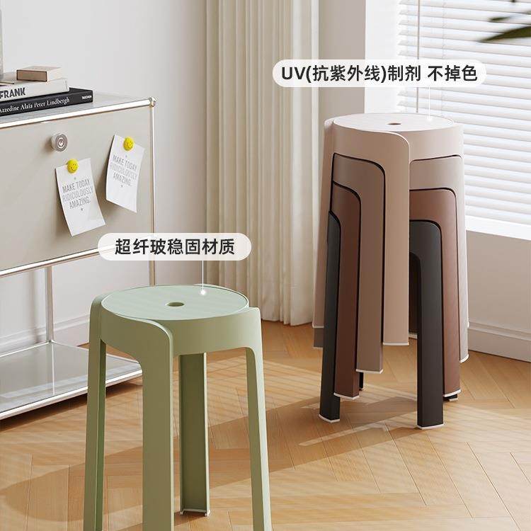 塑料凳子可叠放加厚家用备用凳子摞叠久坐舒服椅子圆凳板凳风车凳,淘宝优惠券,粉丝福利购,淘宝优惠卷