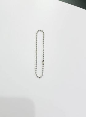 厂家直供2.4链mm金属铁银白304不锈波钢珠羽绒标鞋标牌圆吊ali-71