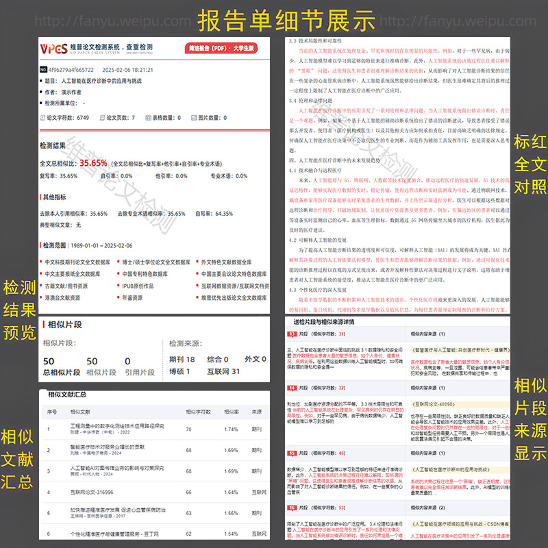 维普职称版官方论文查重 教师医生职称评审认证小论文查重检测
