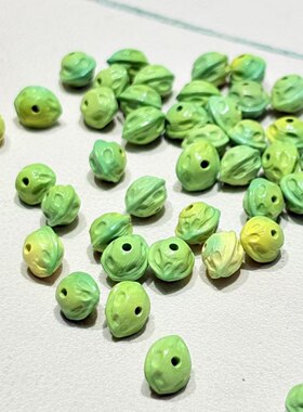 菱镁矿松石菜籽黄百香籽配饰配珠隔珠散珠DIY