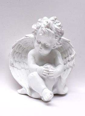 新款直销欧式金色可爱树脂天使小摆件生日礼物 ins风创意车载软装