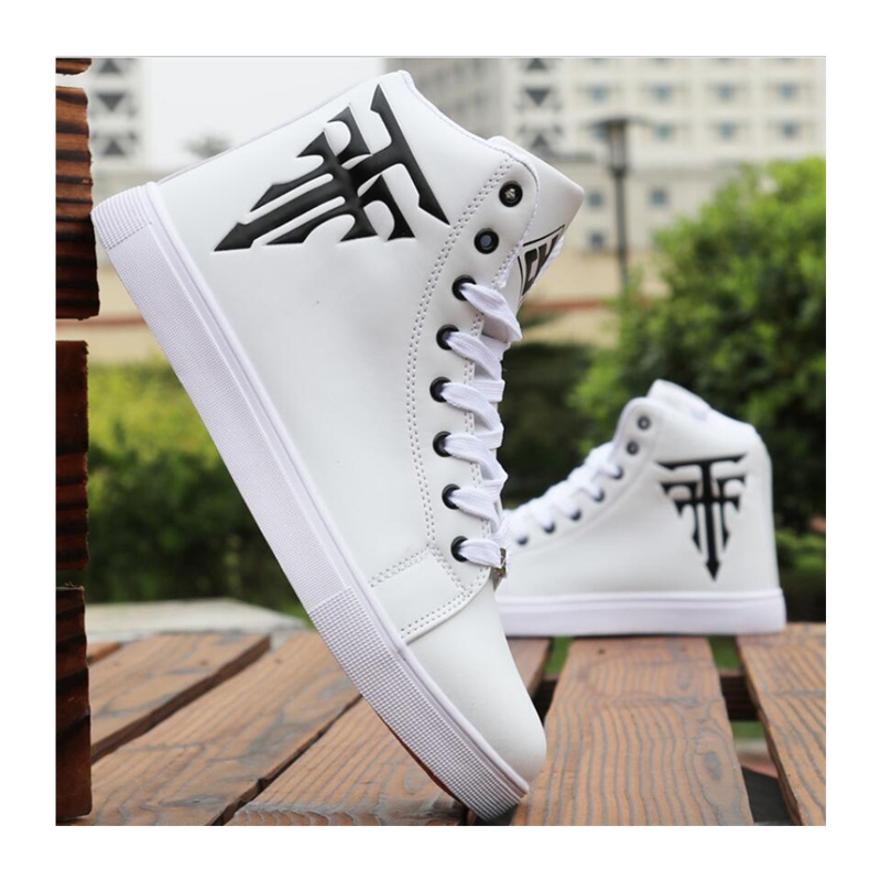 Skateboarding Shoes Men High Top Leisure Sneakers Comfortabl-图3