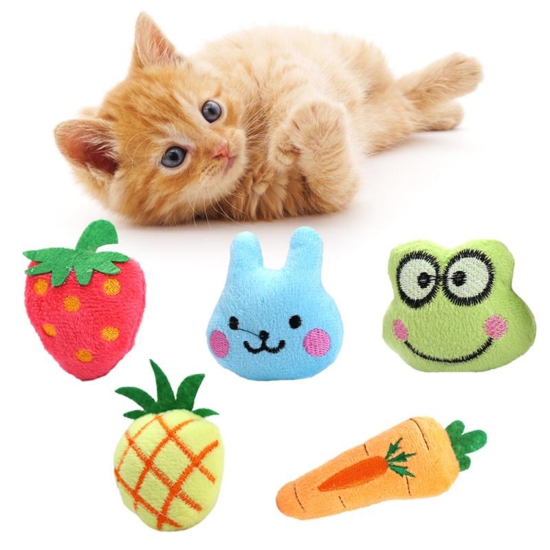 1pcs Fruits And Animals Design  Toy nip Toy Cute Mini - 图0