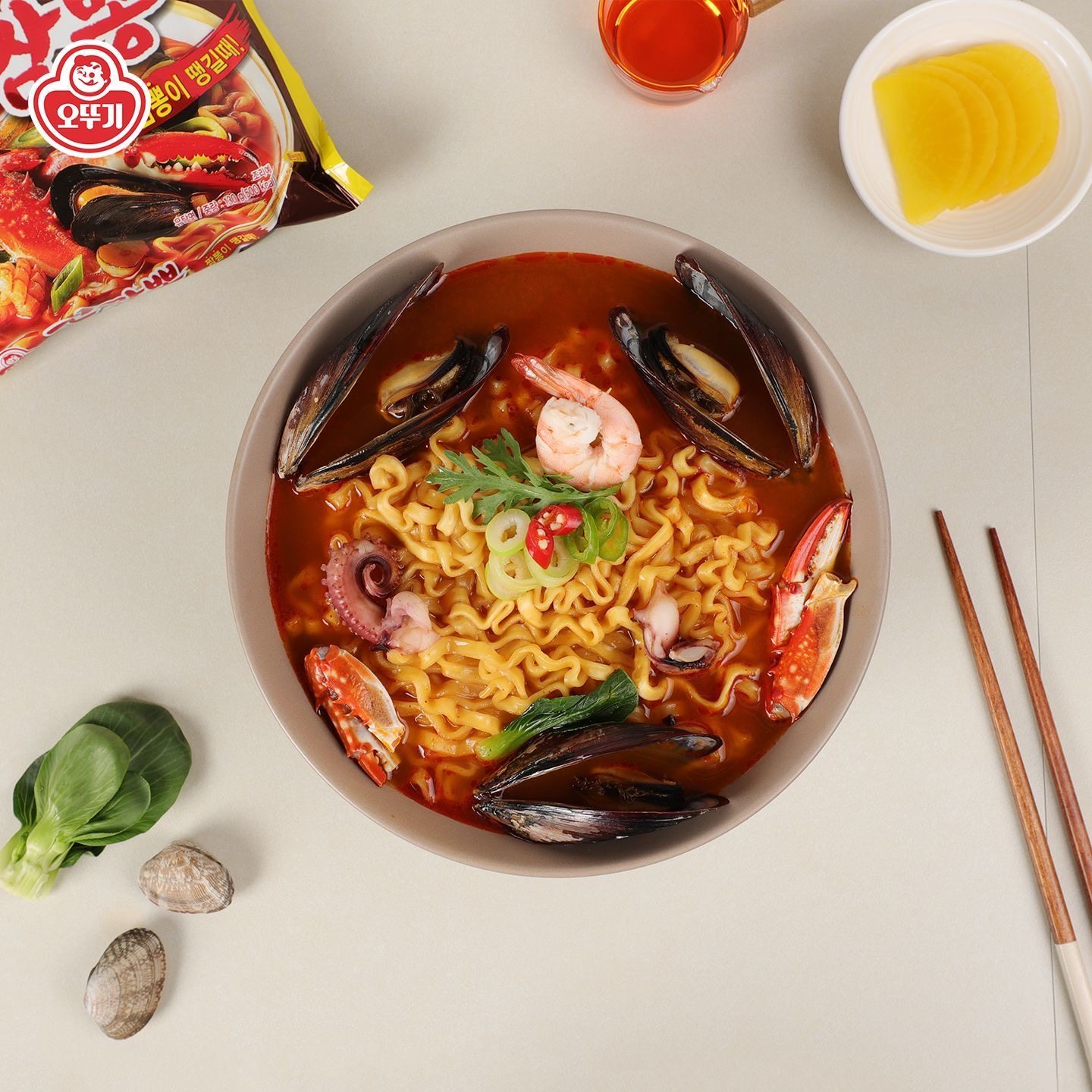 不倒翁韩国进口真海鲜杂烩拉面夜宵美食速食拉面劲道汤面方便面,淘宝优惠券,粉丝福利购,淘宝优惠卷