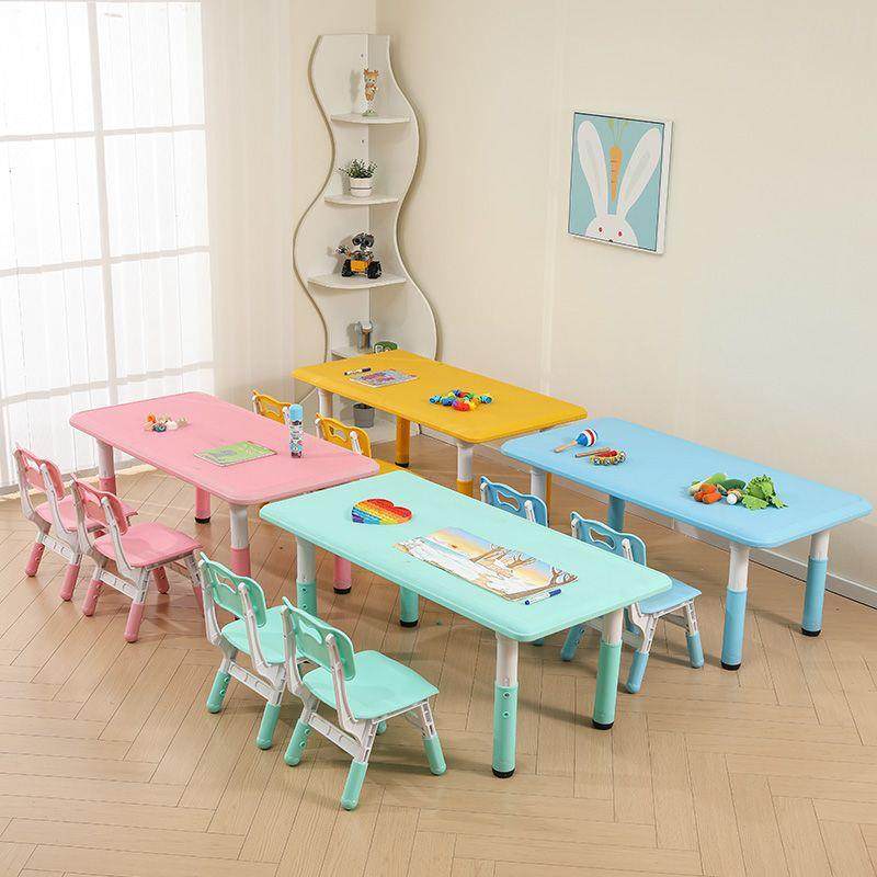 幼儿园桌子儿童桌椅套装早教家用吃饭塑料小桌长方形学习玩具椅子,淘宝优惠券,粉丝福利购,淘宝优惠卷