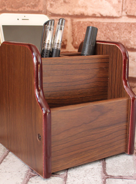 速发复古创意桌居笔筒 摆件 家质办公室木面书房装饰品工艺品摆设