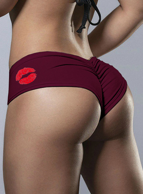 速发Stmr Lip Prit Sexy Woruu Ski Shorts Wo Ultrasohrt