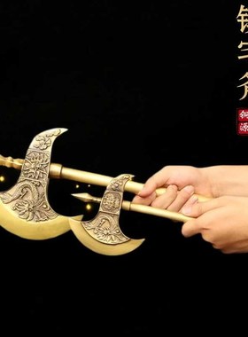 速发全铜镇宅斧件摆搬家结艺坐福宅乔迁客厅家居办公室工婚品全黄