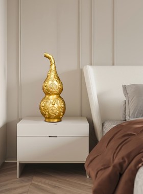 速发铜葫芦摆八开盖口空心小工客厅玄关件卦五钱门对门车挂件号艺