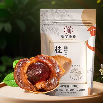 膳言膳语 头茬桂圆干500g*2袋龙眼肉干货批发泡茶水非无核非特级