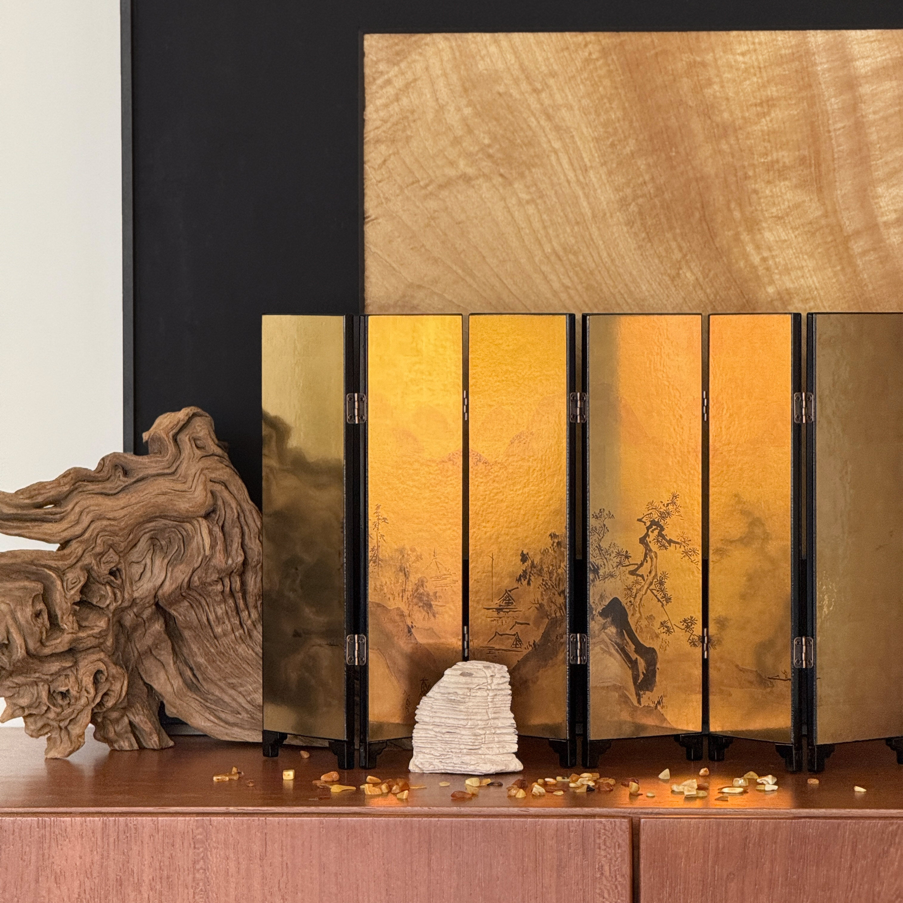 【骏马鎏光】马年生肖桌面小屏风新中式中古家居摆件吉祥寓意装饰,淘宝优惠券,粉丝福利购,淘宝优惠卷