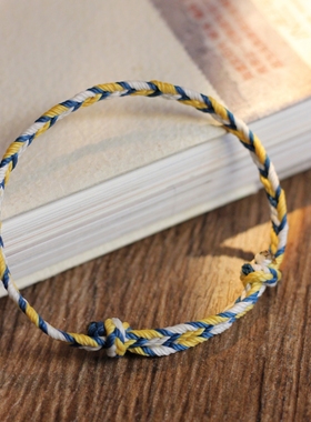 可调节蜡绳简约转运情侣素手绳