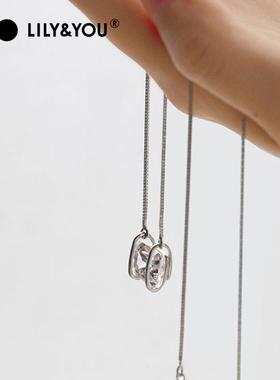 lily&you925银公主方氧化锆项链