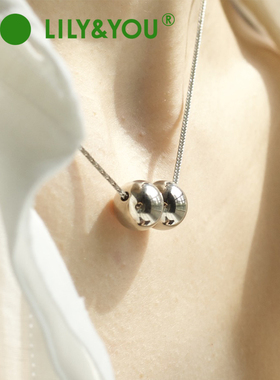 lily&you银镀金圆球元素锁骨链
