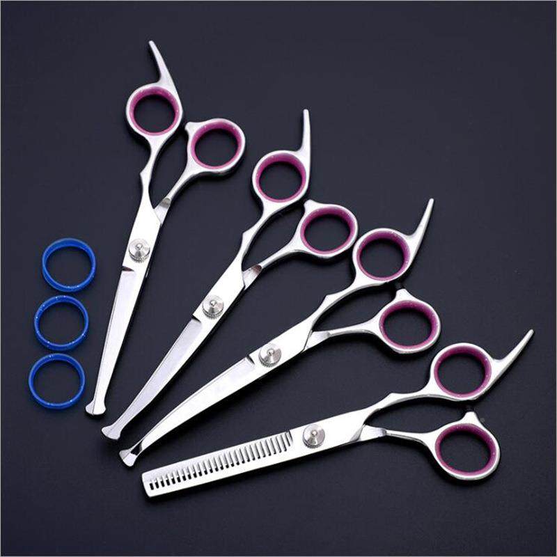 圆头6宠物剪寸刀剪剪刀平牙上剪翘下弯剪刀工具4把装美发剪刀套装,淘宝优惠券,粉丝福利购,淘宝优惠卷