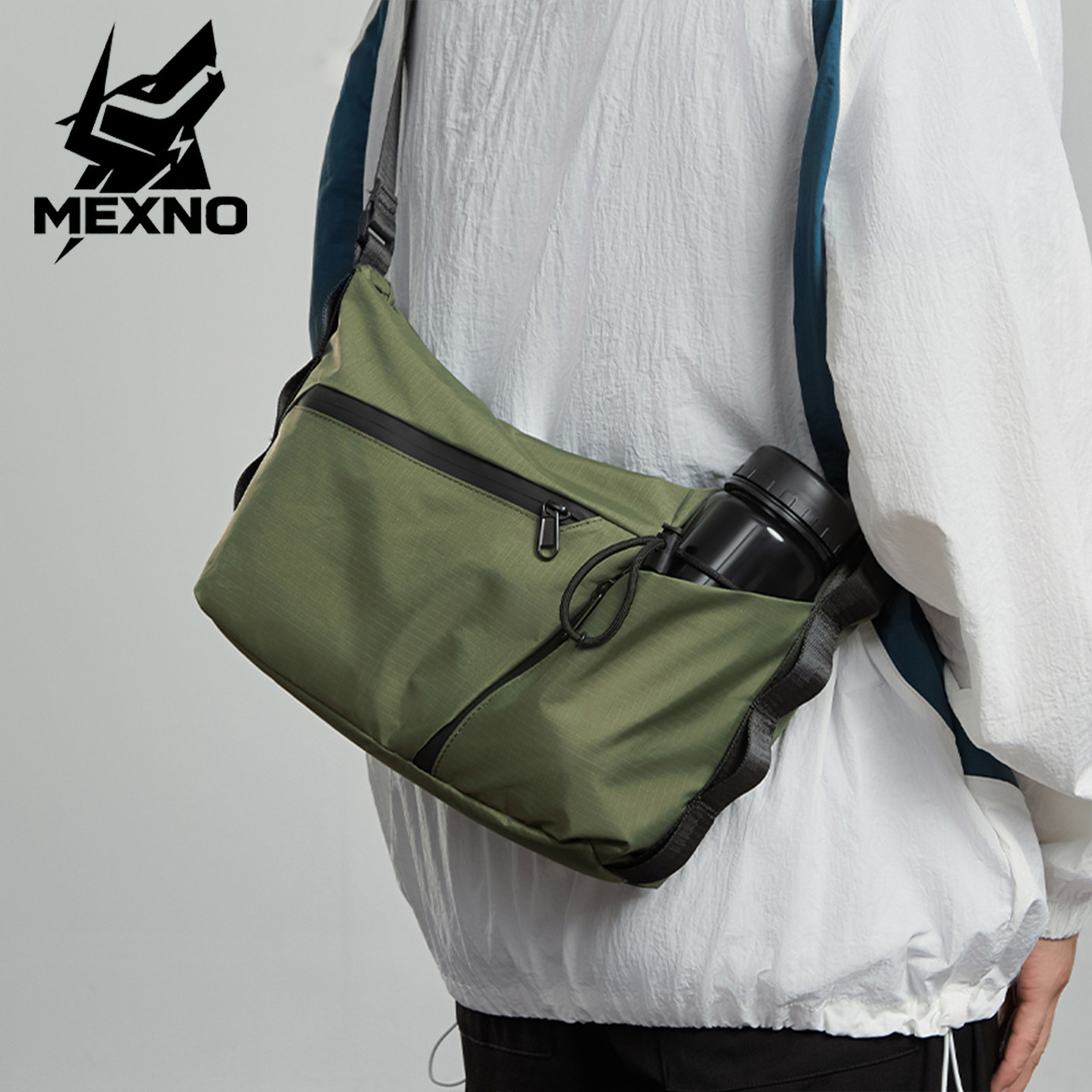 新款男士机能休闲多功能斜挎包运动水杯包户外防水通勤旅行单肩包,淘宝优惠券,粉丝福利购,淘宝优惠卷