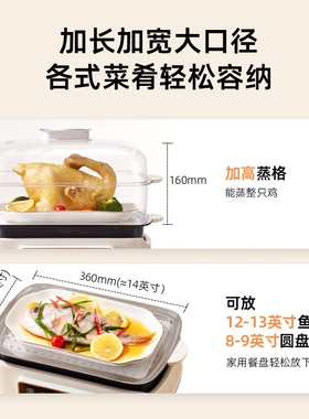 eanons德国新款电蒸锅蒸锅多功能