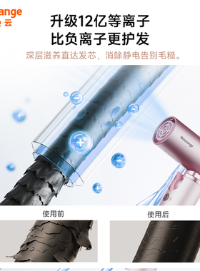 橙色云H16四风嘴组合便携式等离子高速吹风机