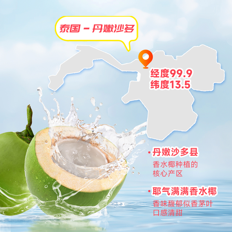 耶气满满100%香水椰子水孕妇果汁泰国进口椰青水装箱瓶装孕妇