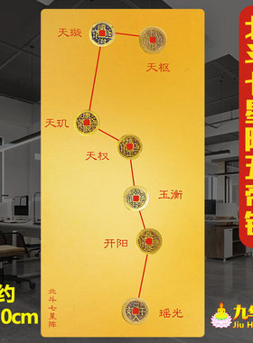 七星平安阵五帝钱摆件北斗七星阵图贴纸挂件太极璇玑阵放压门槛石