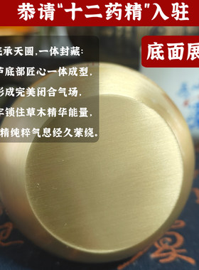 化2026丙午马年西北二黑病位黄铜天医葫芦摆件放床头吸病气泄土气