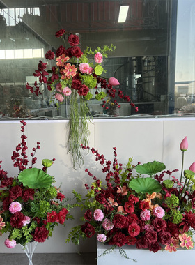 仿真荷花装饰假花造景摆件