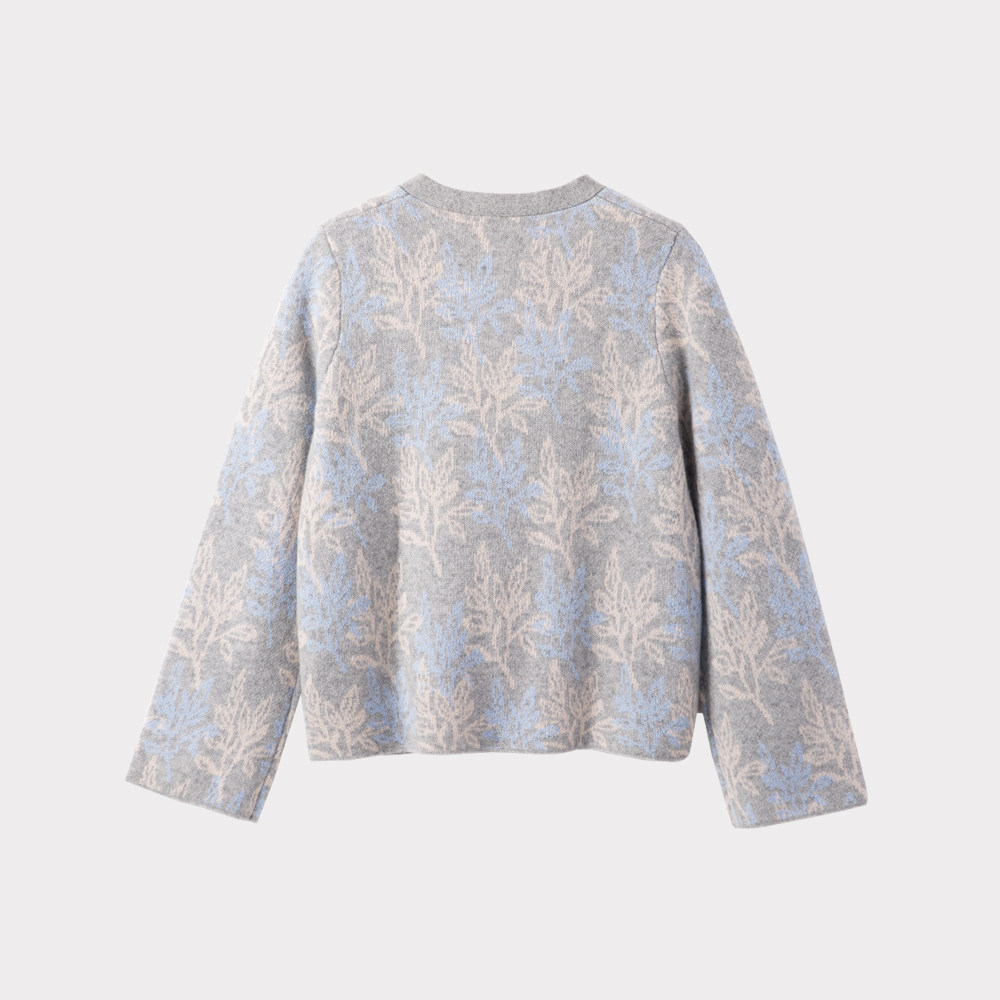 提升气质~精致提花！小香风V领羊绒开衫半身裙 羊绒套装女两件套,淘宝优惠券,粉丝福利购,淘宝优惠卷