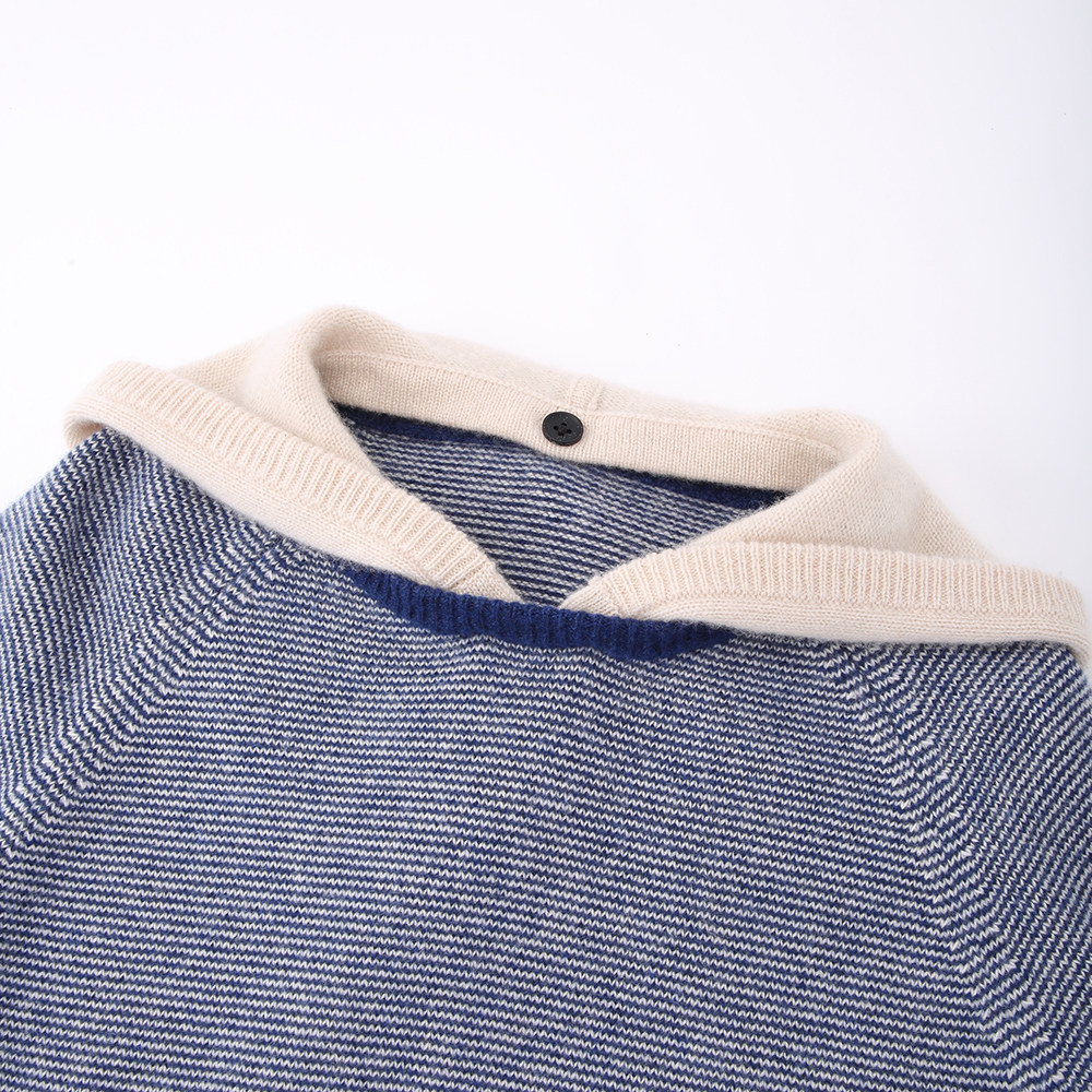 酷飒牛仔风！羊绒衫女100%纯羊绒毛衣外套连帽卫衣秋冬套头宽松厚,淘宝优惠券,粉丝福利购,淘宝优惠卷