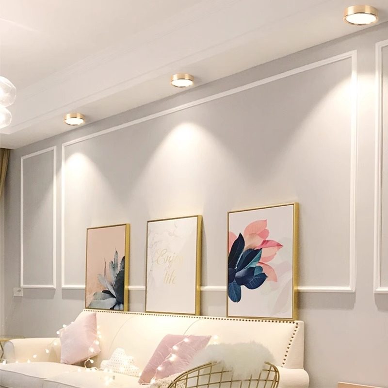 超薄led圆形筒灯明装免开孔吸顶灯客厅吊顶天花走廊过道玄关射灯,淘宝优惠券,粉丝福利购,淘宝优惠卷