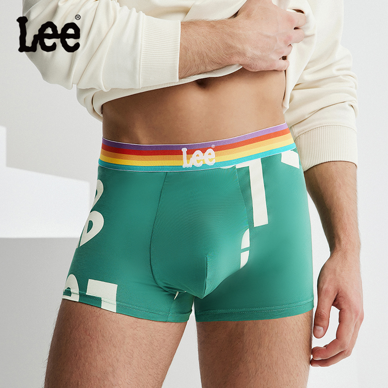 Lee品牌高品质男内裤四季情侣字母印花设计亲肤棉贴身短裤三条装,淘宝优惠券,粉丝福利购,淘宝优惠卷
