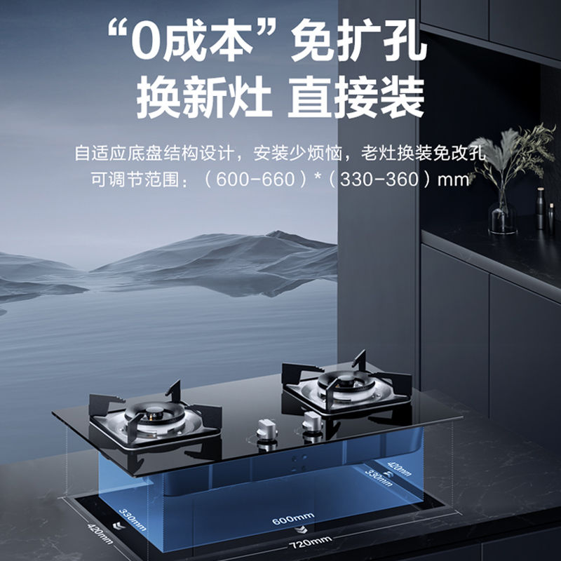 老板名气燃气灶煤气灶双灶家用液化气灶具天然气灶台煤气炉6312B