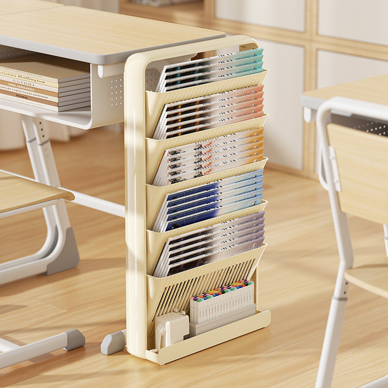 uforu奶油风落地书架桌边靠墙可移动夹缝不占空间儿童绘本杂志架,淘宝优惠券,粉丝福利购,淘宝优惠卷