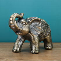 Eurostyle ashtrays Home Living room Creative retro light lavish office Anti-fly ash with cover elephant at large