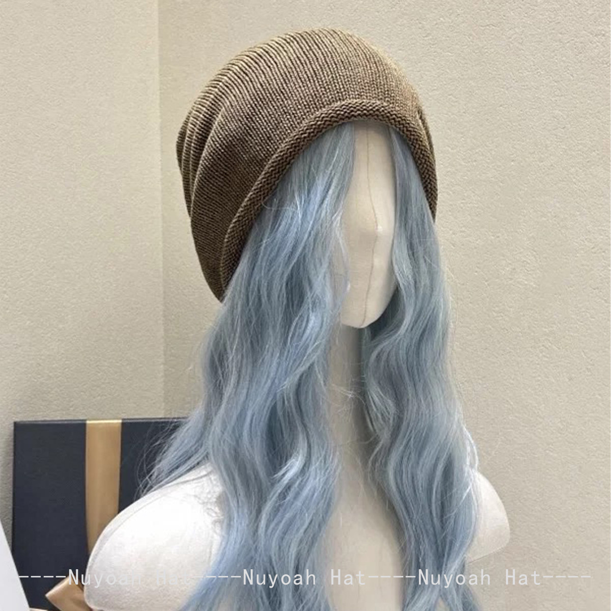 秋冬新款复古简约字母刺绣堆堆针织帽子男女保暖大头围冷帽套头帽,淘宝优惠券,粉丝福利购,淘宝优惠卷