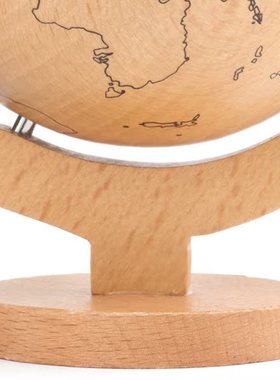 kikkerland WOOD GLOBE 地铁木摆件