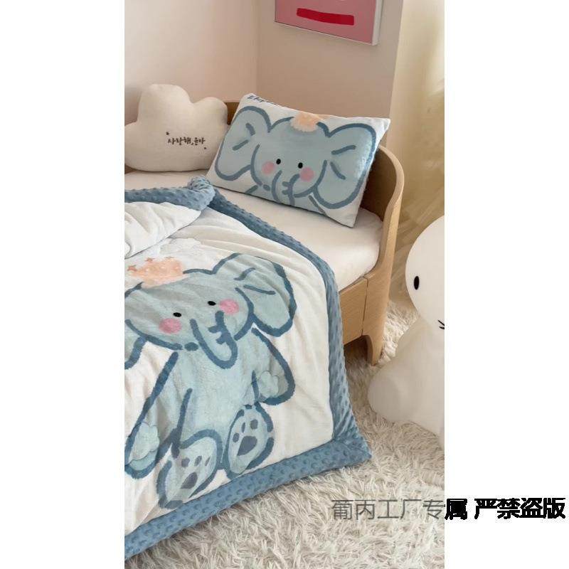 A2025新款卡通小动物大版暖绒豆豆被被子被芯亲肤柔软超软糯可机,淘宝优惠券,粉丝福利购,淘宝优惠卷