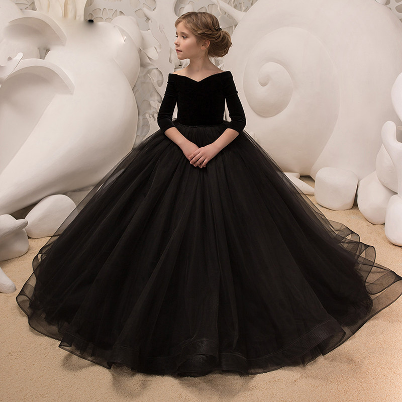 女童晚礼服公主裙2021小主持人洋气走秀大童钢琴儿童拖尾演出礼服,淘宝优惠券,粉丝福利购,淘宝优惠卷