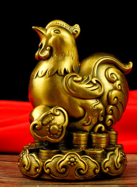 开运纯铜十二生肖摆件全套铜狗鼠牛虎兔龙蛇马羊猴鸡猪招財三合